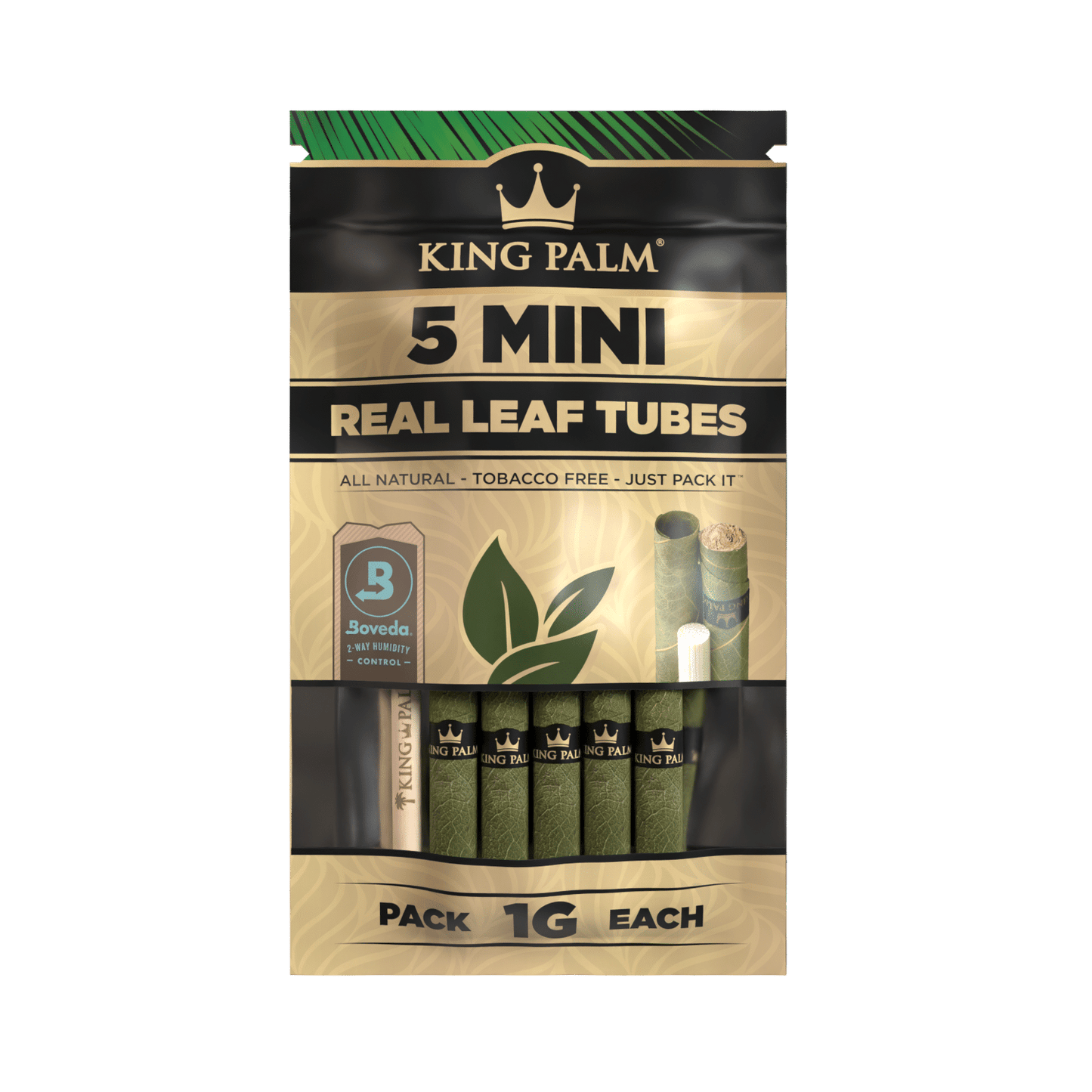 King Palm - 5 Mini Natural Rolls