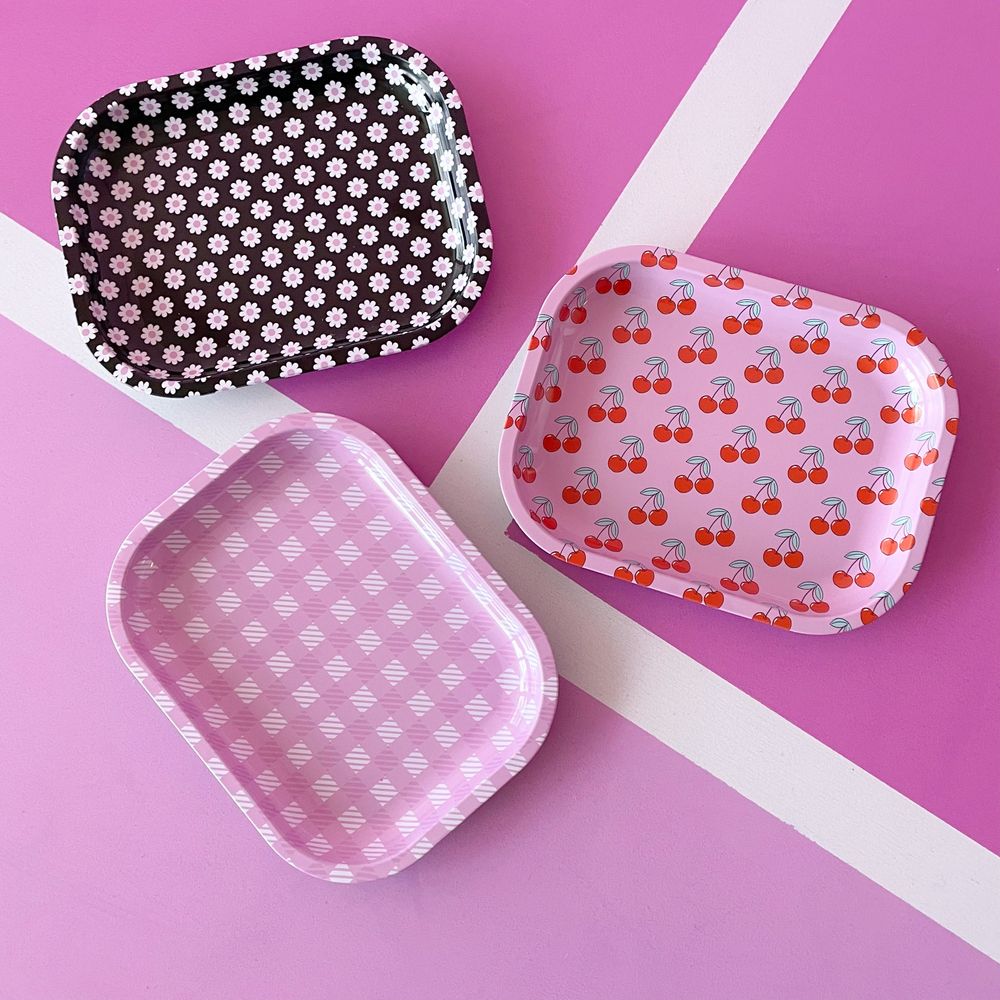 Burning Love - Gingham Rolling Tray