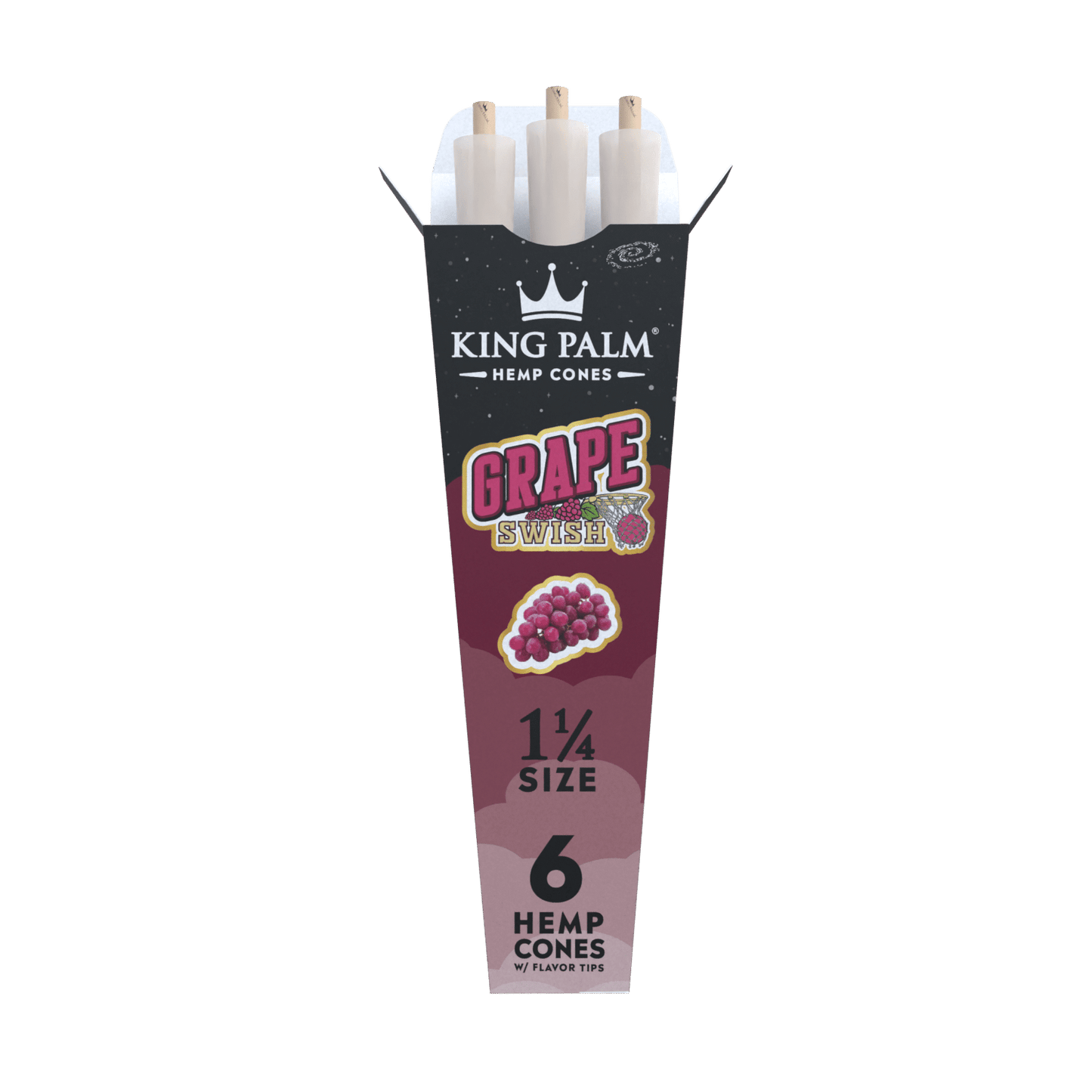 King Palm - 6 Hemp Cones – 1 1/4 Size