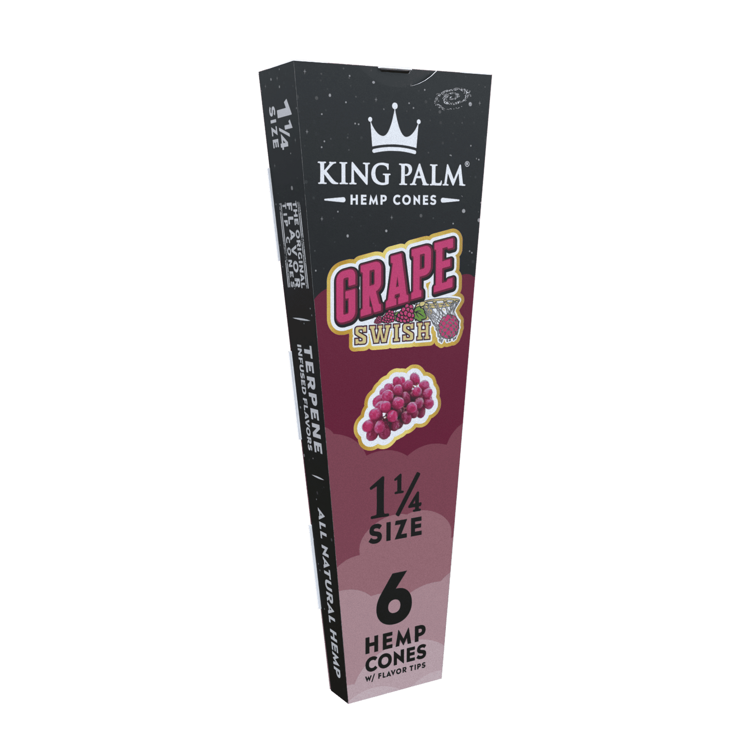 King Palm - 6 Hemp Cones – 1 1/4 Size